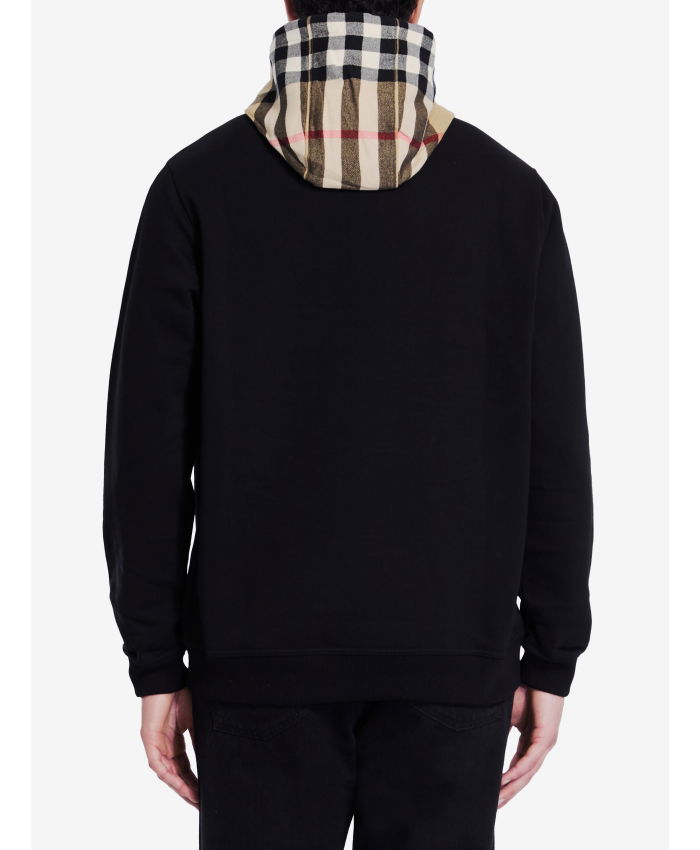 BURBERRY - Check hood hoodie