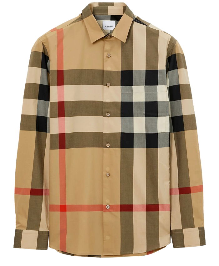 BURBERRY - Check cotton shirt