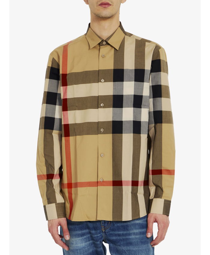 BURBERRY - Check cotton shirt