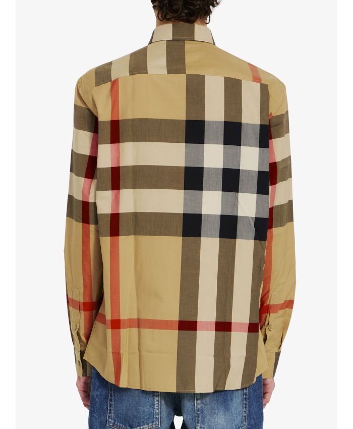 BURBERRY - Check cotton shirt