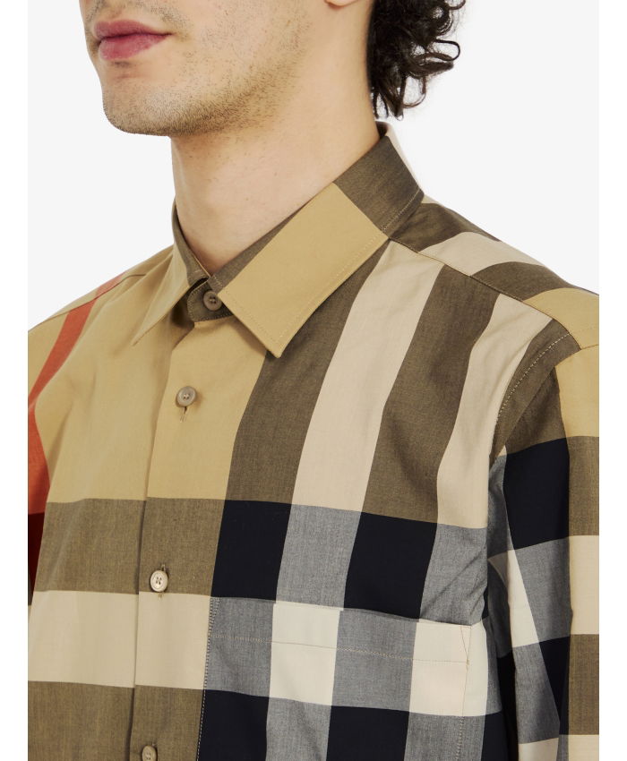 BURBERRY - Check cotton shirt