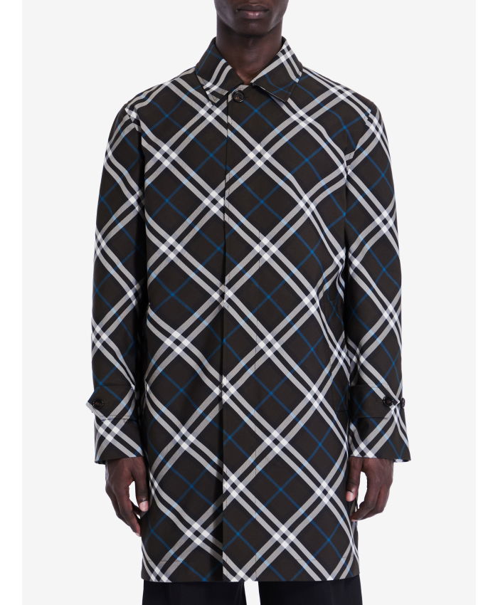 BURBERRY - Check medium trench coat