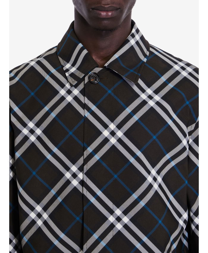 BURBERRY - Check medium trench coat