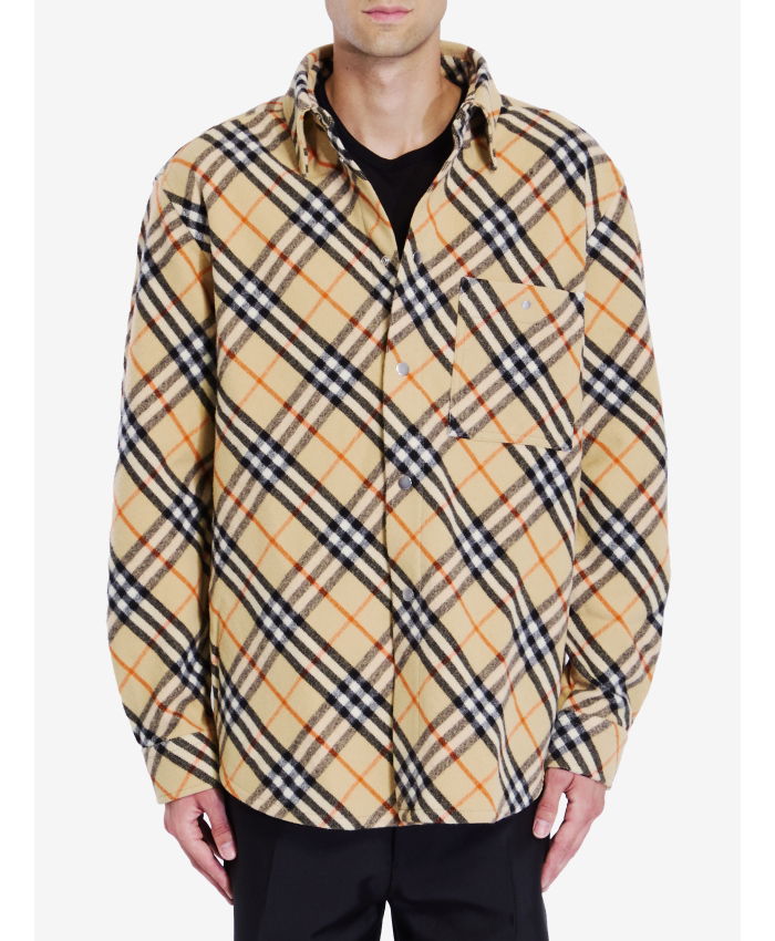 BURBERRY - Check wool shirt