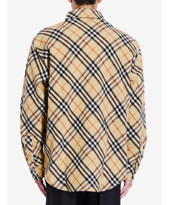 BURBERRY - Check wool shirt