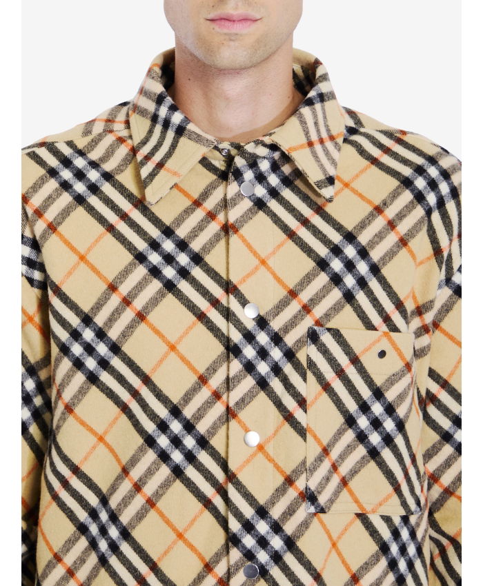 BURBERRY - Check wool shirt