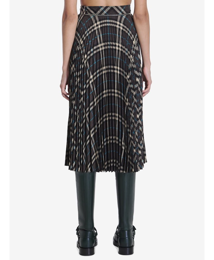 BURBERRY - Check pleated skirt