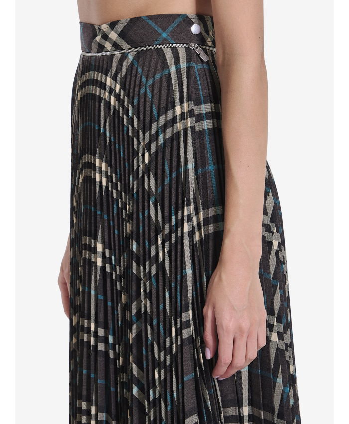 BURBERRY - Check pleated skirt