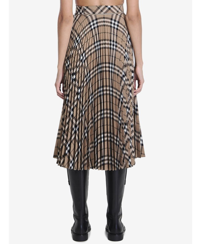 BURBERRY - Check pleated skirt