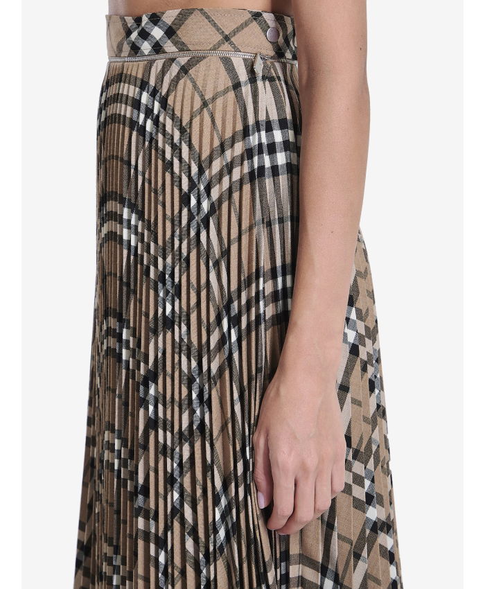 BURBERRY - Check pleated skirt