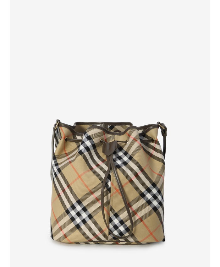 BURBERRY - Check bucket bag