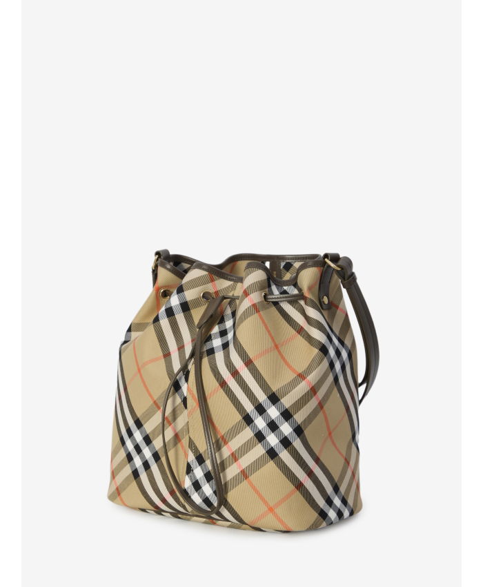 BURBERRY - Check bucket bag