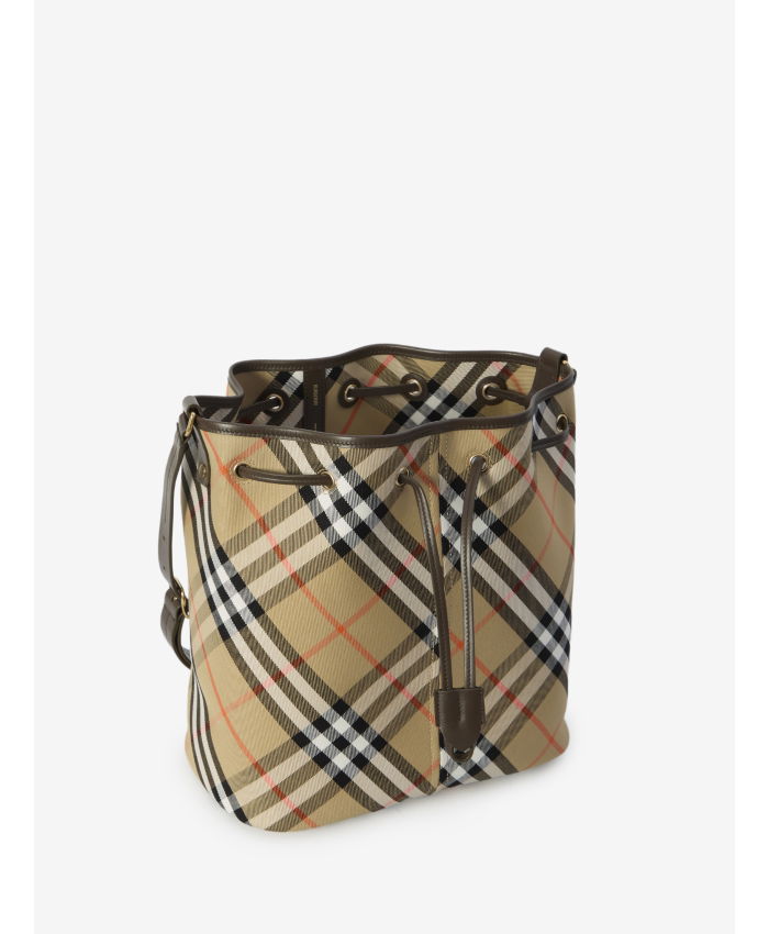 BURBERRY - Check bucket bag