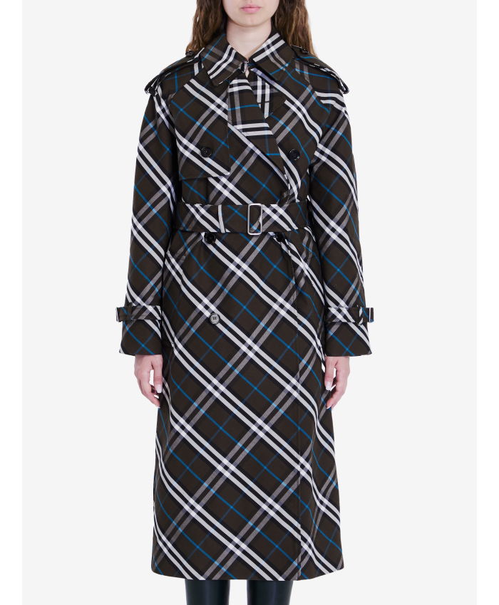 BURBERRY - Long trench coat in cotton blend