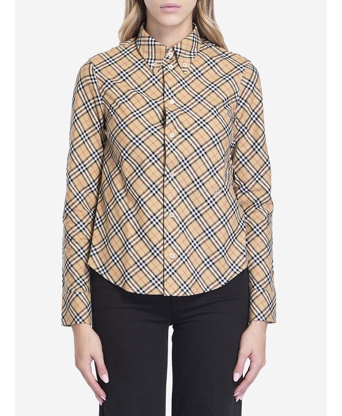 BURBERRY - Check cotton shirt