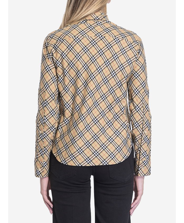 BURBERRY - Check cotton shirt