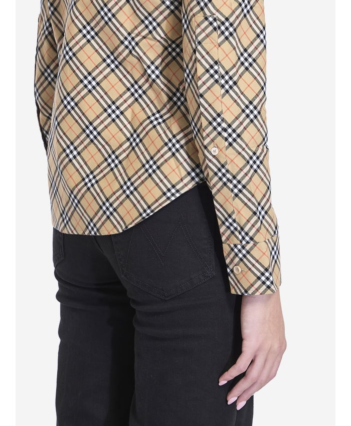 BURBERRY - Check cotton shirt