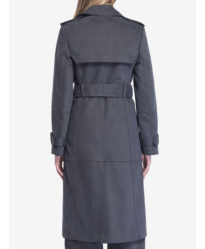 BURBERRY - Long trench coat in cotton and nylon