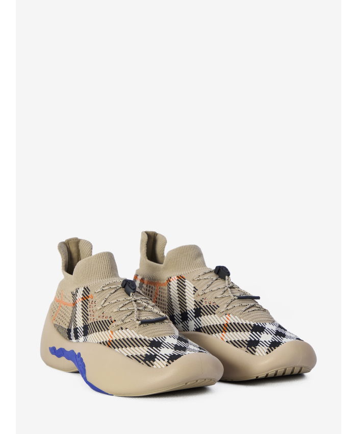 BURBERRY - Check knit Neptune sneakers