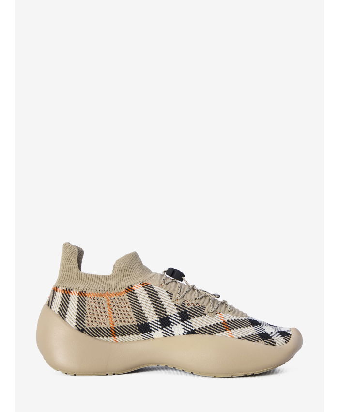 BURBERRY - Check knit Neptune sneakers