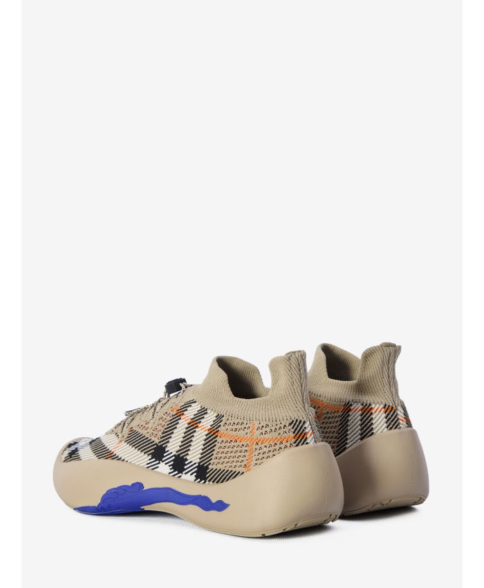 BURBERRY - Check knit Neptune sneakers