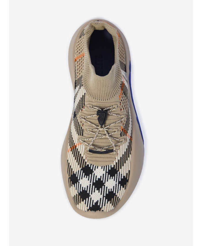 BURBERRY - Check knit Neptune sneakers