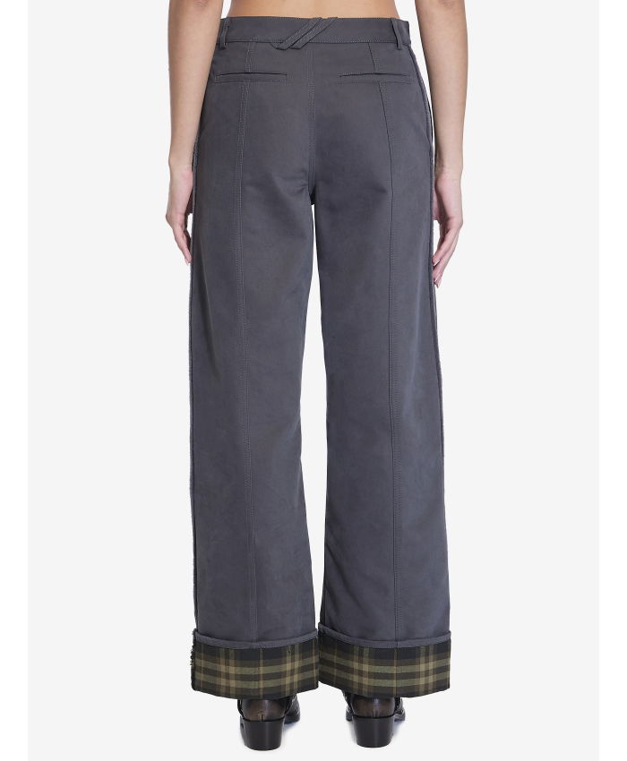 BURBERRY - Trousers in cotton and nylon