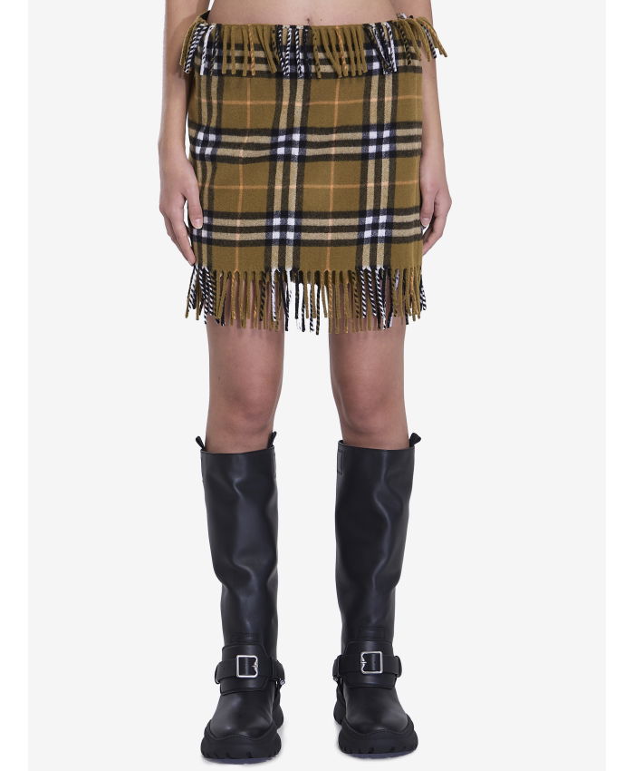 BURBERRY - Check scarf skirt