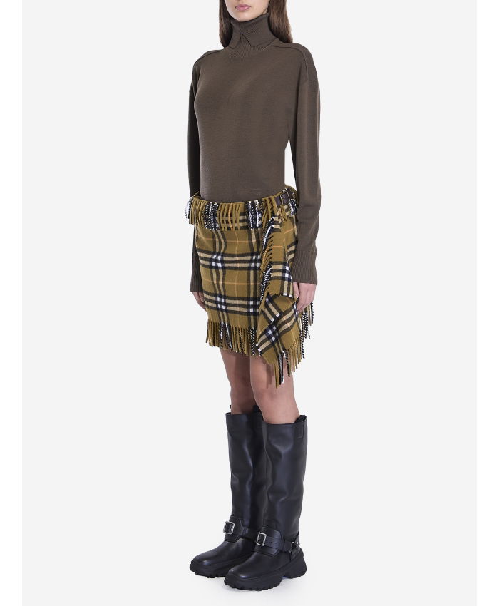 BURBERRY - Check scarf skirt