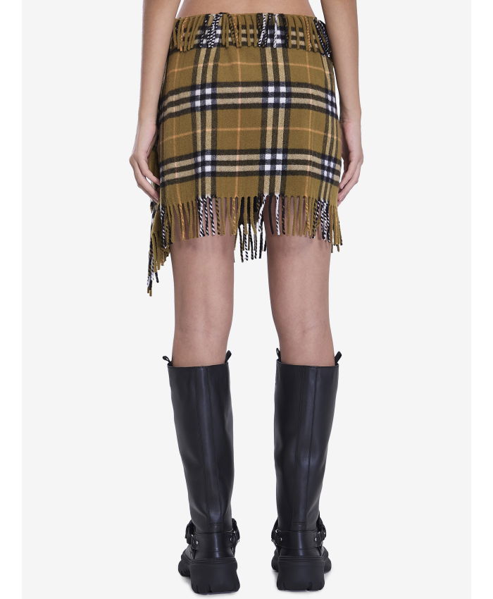 BURBERRY - Check scarf skirt