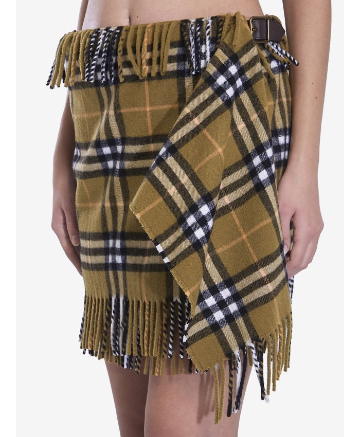 BURBERRY - Check scarf skirt