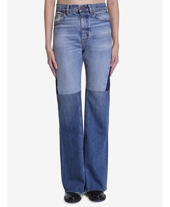 CHLOE - Flared patchwork jeans