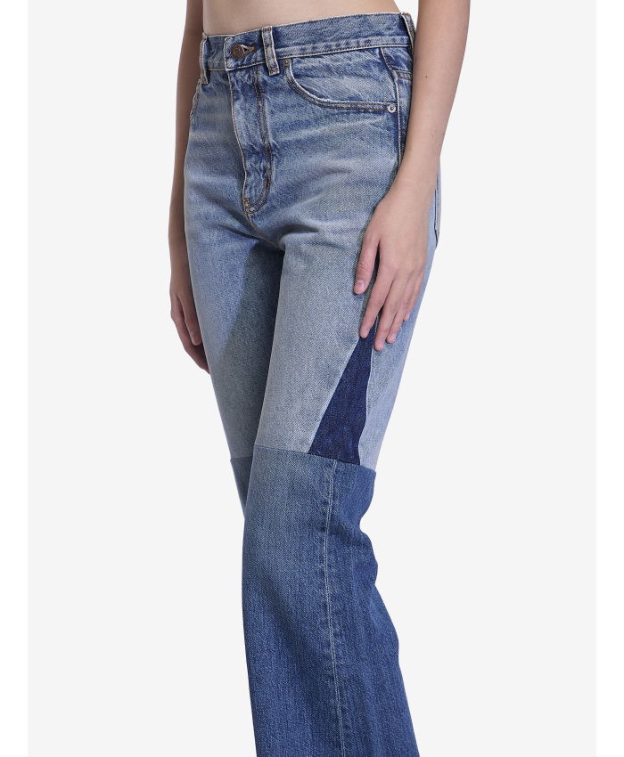 CHLOE - Flared patchwork jeans