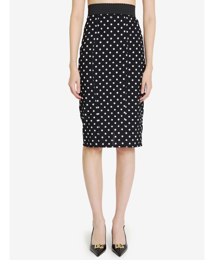 DOLCE&GABBANA - Skirt with Polka-dot print