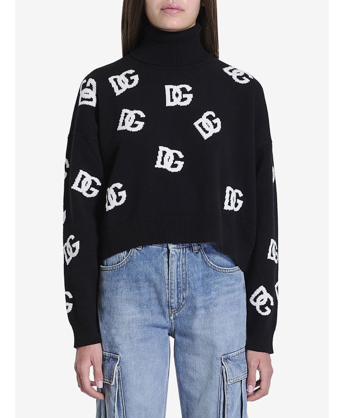 DOLCE&GABBANA - Turtleneck sweater with DG logo