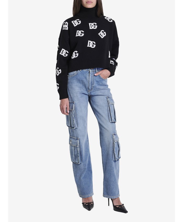 DOLCE&GABBANA - Turtleneck sweater with DG logo