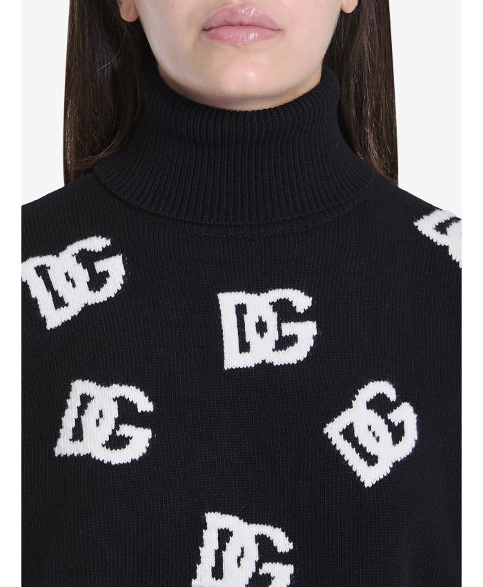 DOLCE&GABBANA - Turtleneck sweater with DG logo