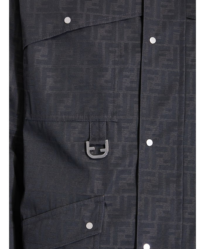 FENDI - Blouson in waxed FF jacquard