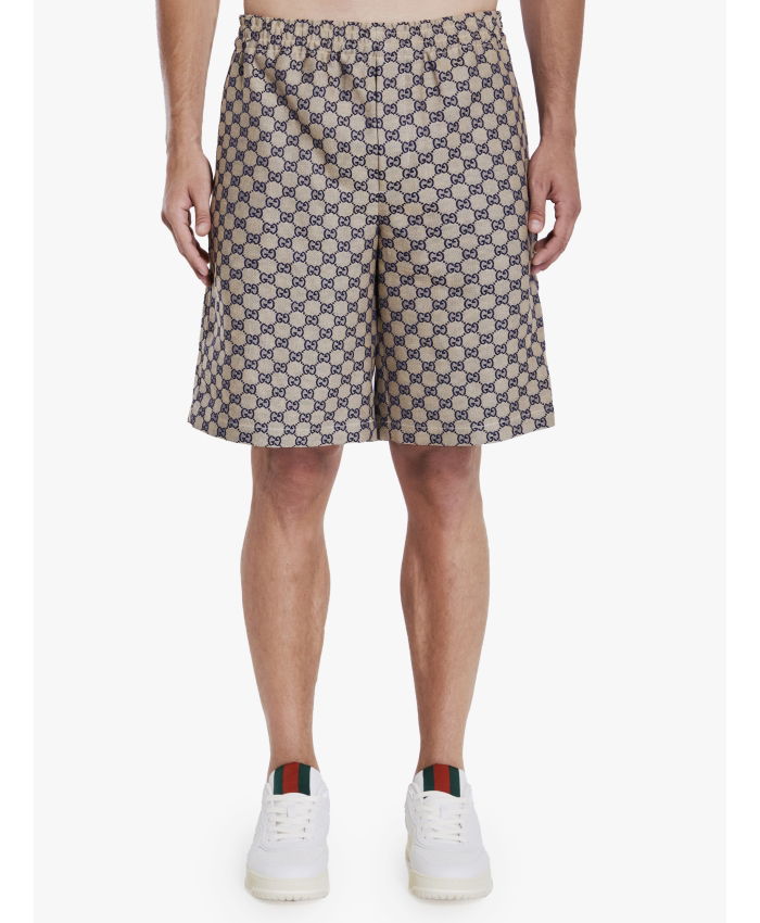 GUCCI Bermuda shorts with GG motif Leam Roma Luxury Shopping Online