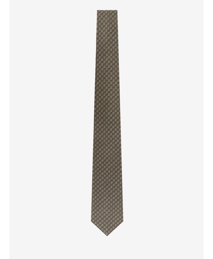 GUCCI - Silk wool jacquard tie