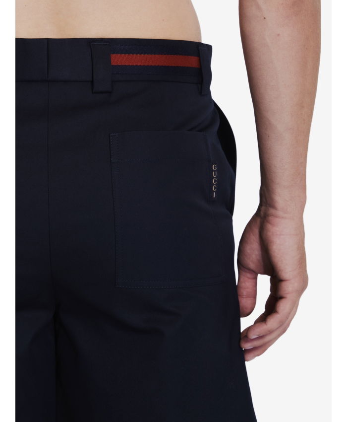 GUCCI - Bermuda shorts in double cotton twill