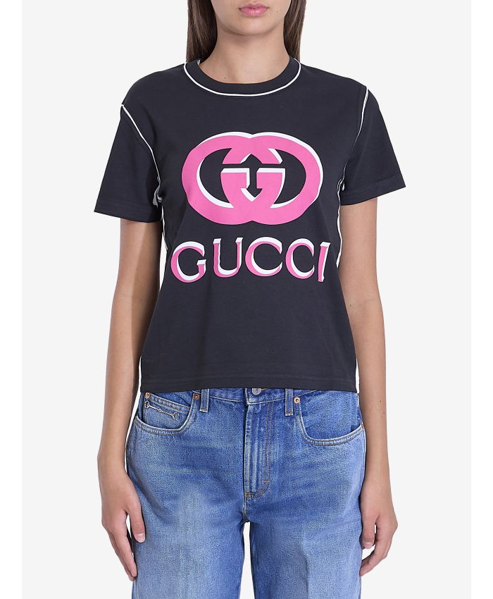 GUCCI - T-shirt with Gucci Interlocking G print