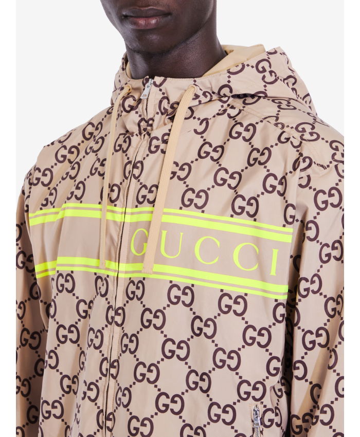 GUCCI - Nylon jacket with GG print