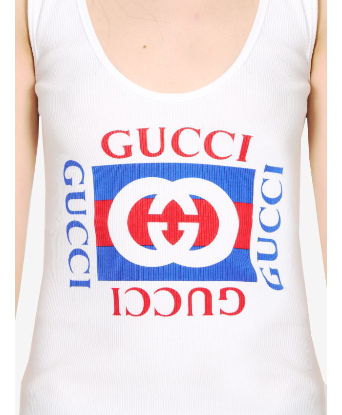 GUCCI - Tank top with Gucci print