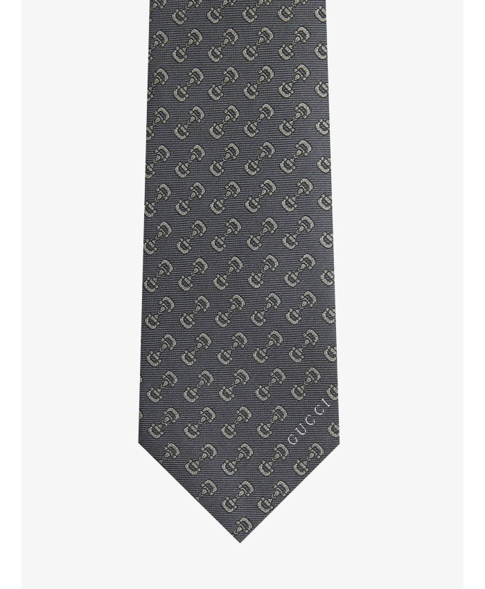 GUCCI - Silk tie with Horsebit