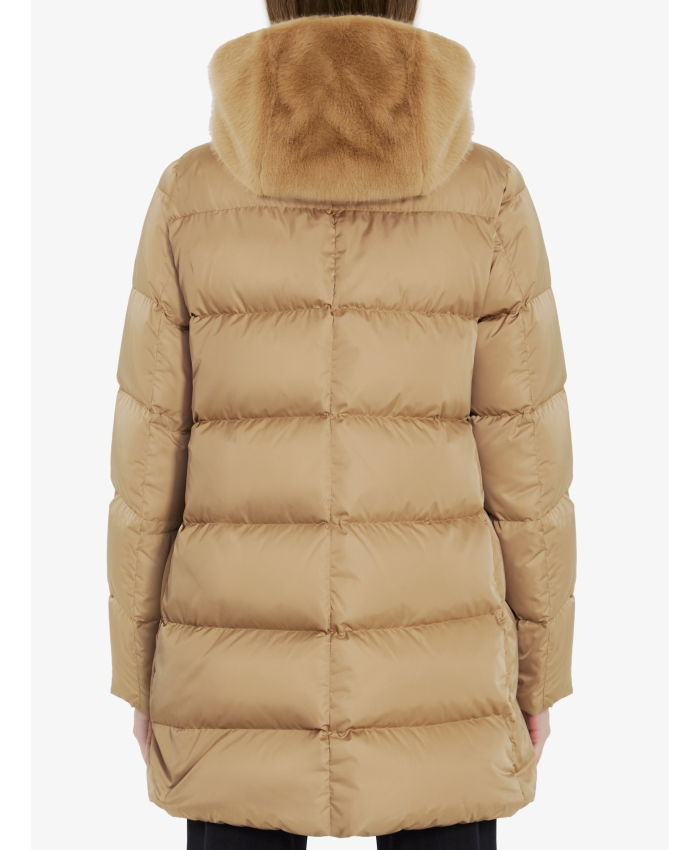 HERNO - Down jacket in nylon and eco-fur