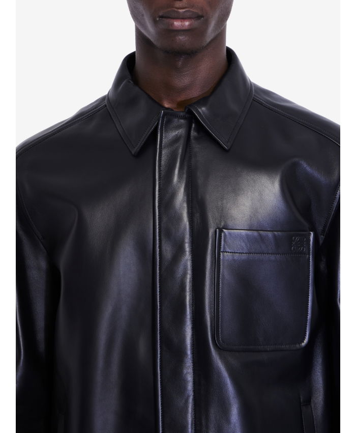 LOEWE - Overshirt in lambskin nappa