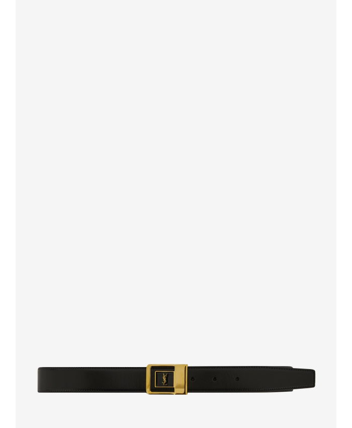 SAINT LAURENT - Cassandre buckle leather belt