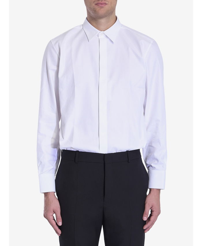 SAINT LAURENT - Shirt in striped cotton poplin