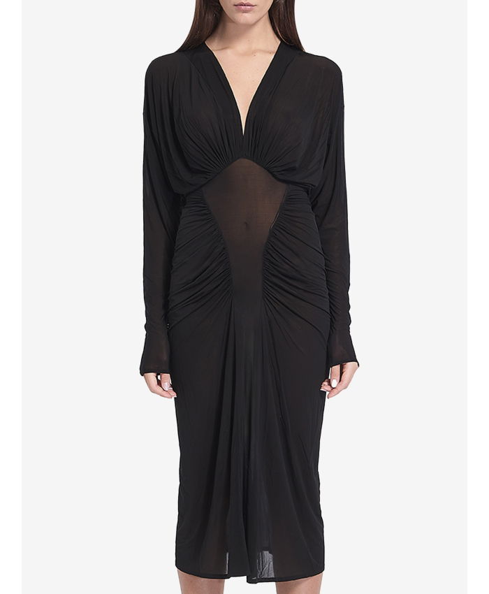 SAINT LAURENT - Ruched midi dress